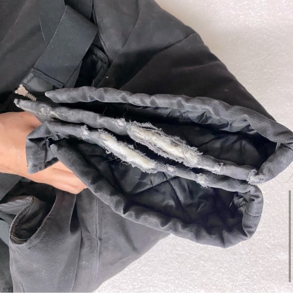 Work King Work Gear Insulated Black Canvas Winter Bib Overalls L - Picture 7 of 16